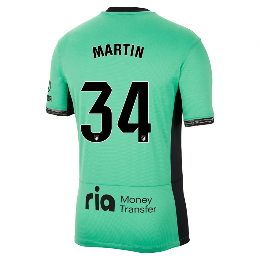 Kvinder Carlos Martin #34 Forårsgrøn Tredje Sæt Spillertrøjer 2023/24 Trøje T-Shirt