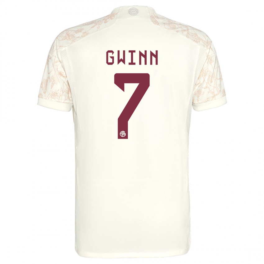 Kvinder Giulia Gwinn #7 Off White Tredje Sæt Spillertrøjer 2023/24 Trøje T-Shirt