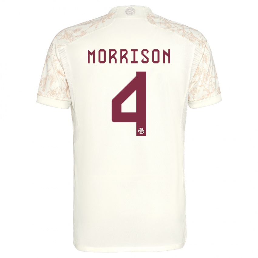 Kvinder Liam Morrison #4 Off White Tredje Sæt Spillertrøjer 2023/24 Trøje T-Shirt