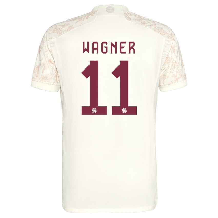 Kvinder Ricardo Wagner #11 Off White Tredje Sæt Spillertrøjer 2023/24 Trøje T-Shirt