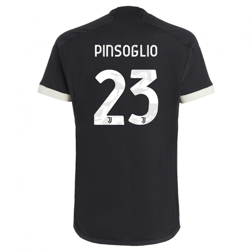 Kvinder Carlo Pinsoglio #23 Sort Tredje Sæt Spillertrøjer 2023/24 Trøje T-Shirt