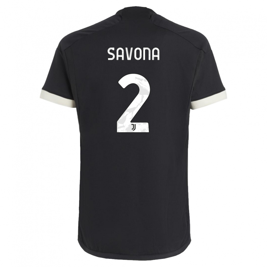 Kvinder Nicolo Savona #2 Sort Tredje Sæt Spillertrøjer 2023/24 Trøje T-Shirt