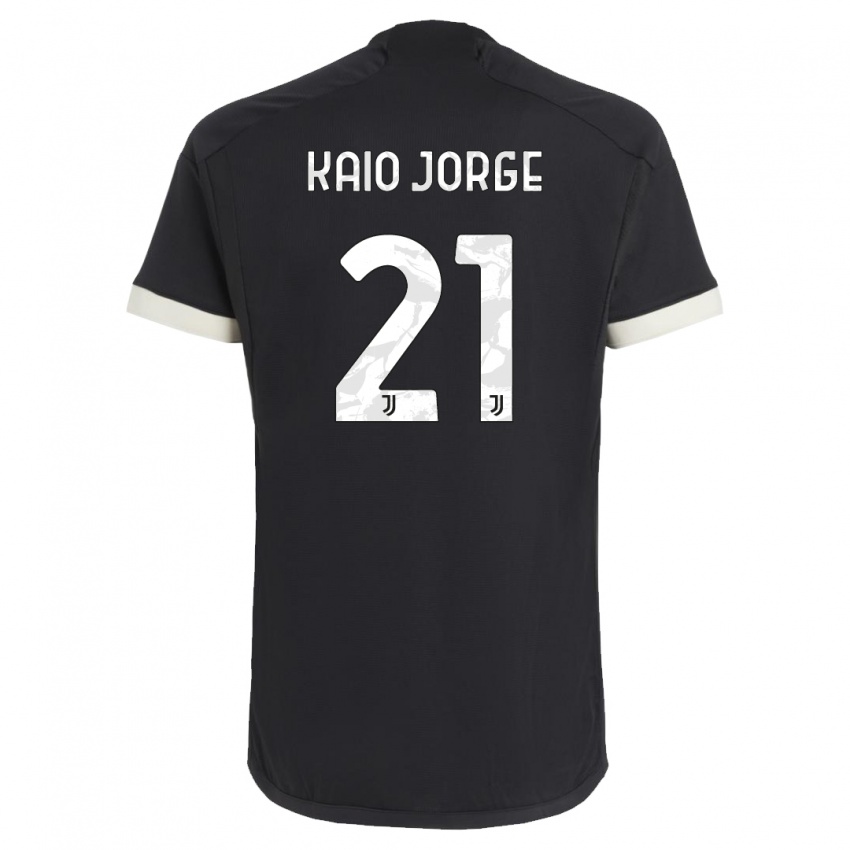 Kvinder Kaio Jorge #21 Sort Tredje Sæt Spillertrøjer 2023/24 Trøje T-Shirt