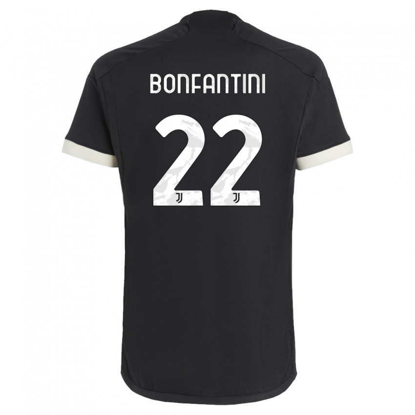 Kvinder Agnese Bonfantini #22 Sort Tredje Sæt Spillertrøjer 2023/24 Trøje T-Shirt