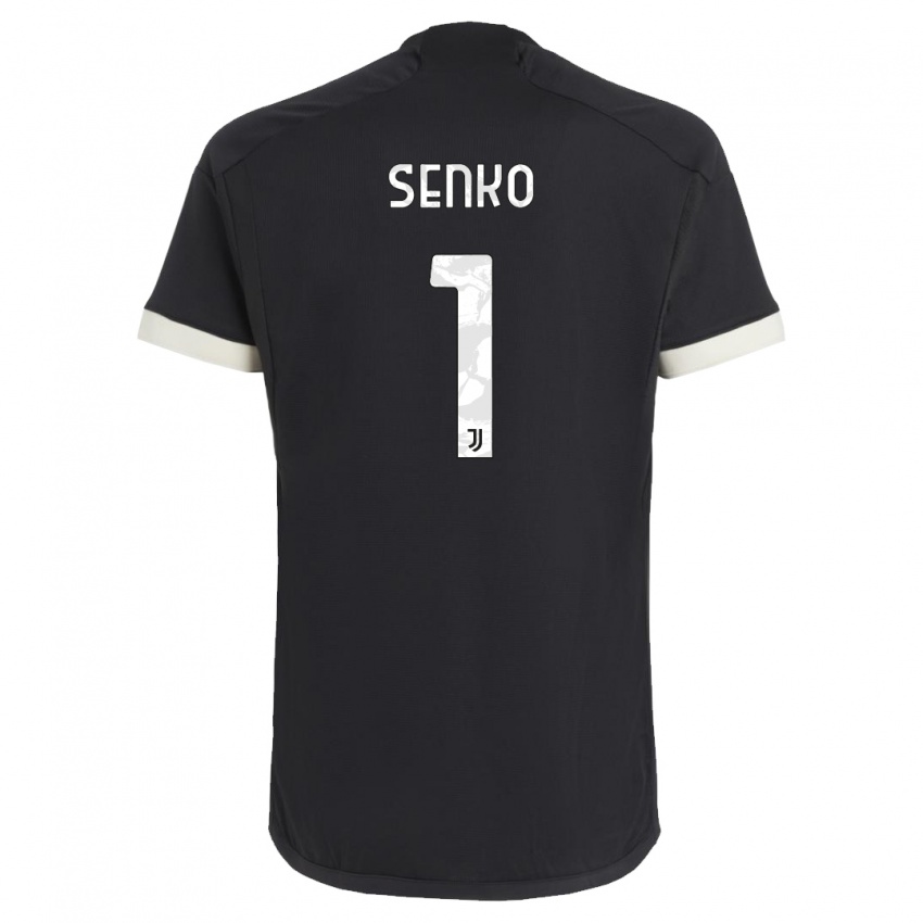 Kvinder Zsombor Senko #1 Sort Tredje Sæt Spillertrøjer 2023/24 Trøje T-Shirt