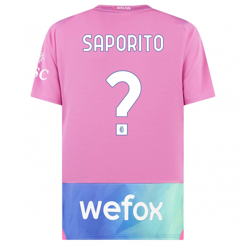 Kvinder Riccardo Saporito #0 Pink Lilla Tredje Sæt Spillertrøjer 2023/24 Trøje T-Shirt