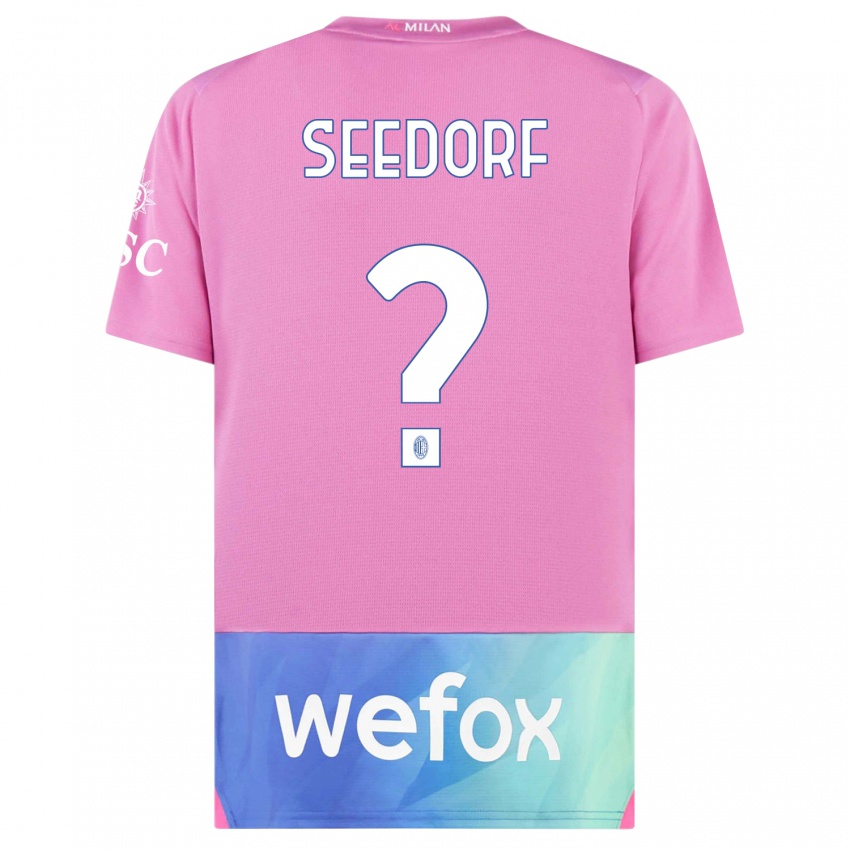 Kvinder Denzel Viana Seedorf #0 Pink Lilla Tredje Sæt Spillertrøjer 2023/24 Trøje T-Shirt