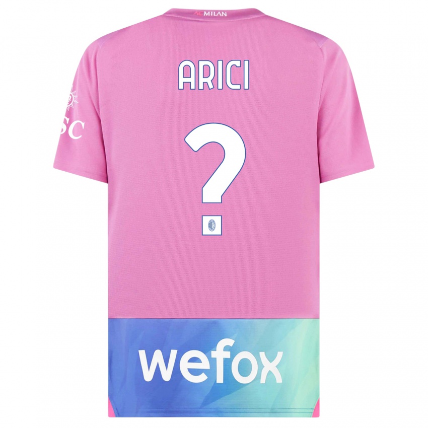 Kvinder Alberto Arici #0 Pink Lilla Tredje Sæt Spillertrøjer 2023/24 Trøje T-Shirt