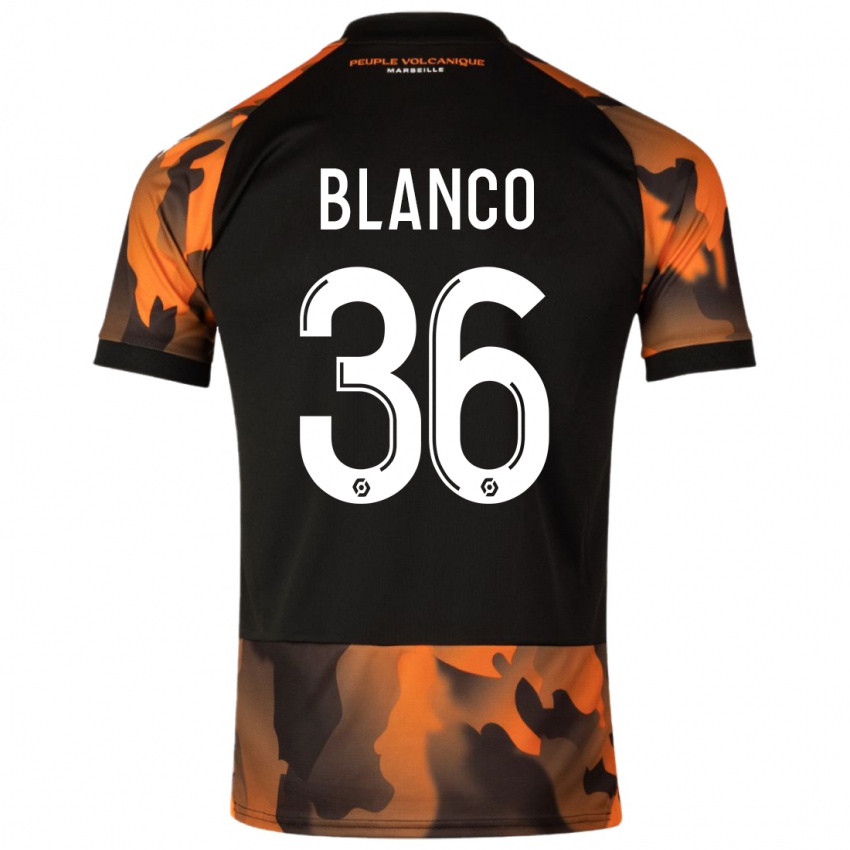 Kvinder Ruben Blanco #36 Sort Orange Tredje Sæt Spillertrøjer 2023/24 Trøje T-Shirt