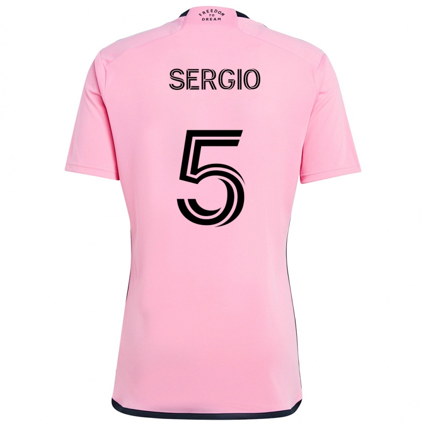 Børn Sergio Busquets #5 Lyserød Hjemmebane Spillertrøjer 2024/25 Trøje T-Shirt