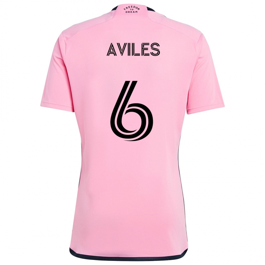 Børn Tomás Avilés #6 Lyserød Hjemmebane Spillertrøjer 2024/25 Trøje T-Shirt