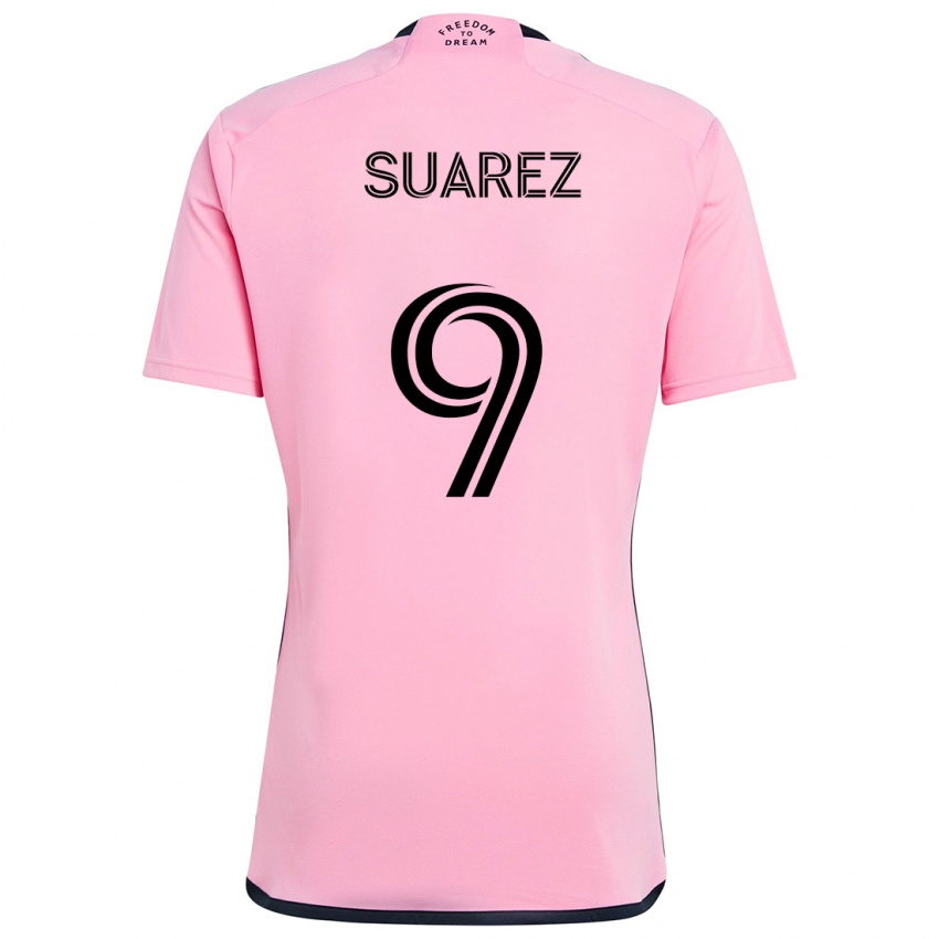 Børn Luis Suárez #9 Lyserød Hjemmebane Spillertrøjer 2024/25 Trøje T-Shirt