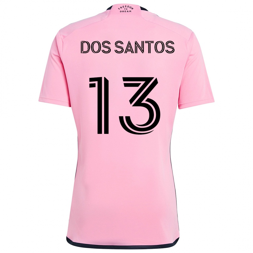 Børn Cj Dos Santos #13 Lyserød Hjemmebane Spillertrøjer 2024/25 Trøje T-Shirt