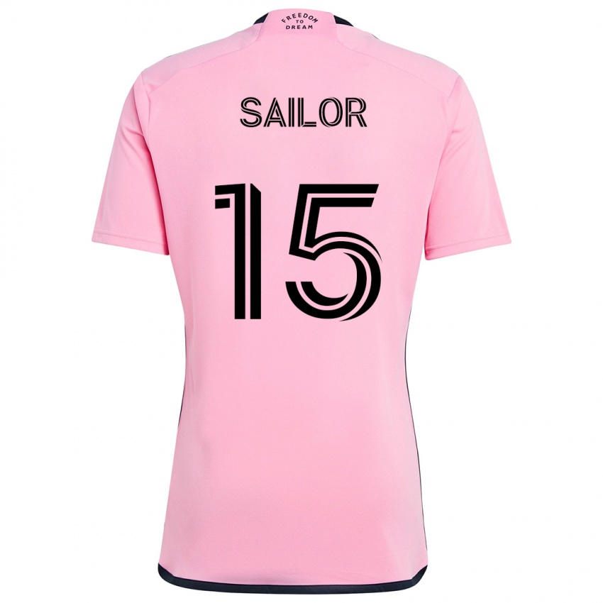 Børn Ryan Sailor #15 Lyserød Hjemmebane Spillertrøjer 2024/25 Trøje T-Shirt