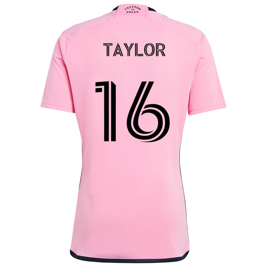 Børn Robert Taylor #16 Lyserød Hjemmebane Spillertrøjer 2024/25 Trøje T-Shirt