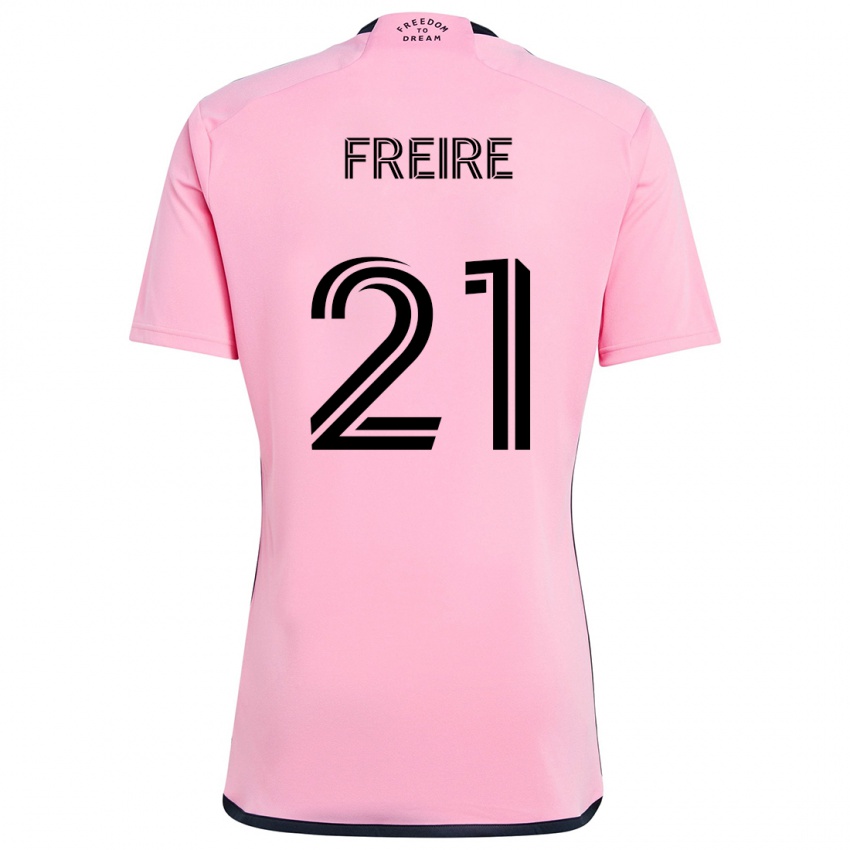 Børn Nicolas Freire #21 Lyserød Hjemmebane Spillertrøjer 2024/25 Trøje T-Shirt