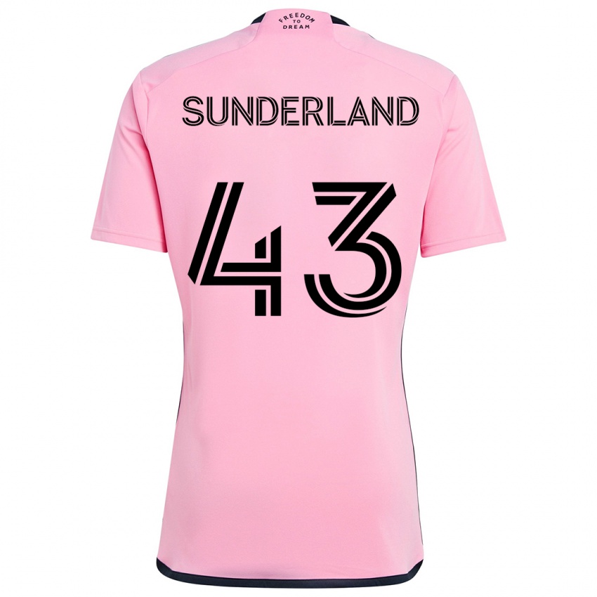 Børn Lawson Sunderland #43 Lyserød Hjemmebane Spillertrøjer 2024/25 Trøje T-Shirt