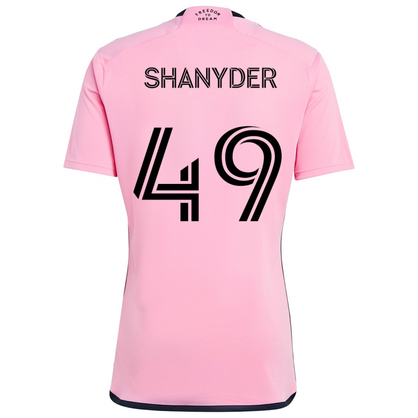 Børn Shanyder Borgelin #49 Lyserød Hjemmebane Spillertrøjer 2024/25 Trøje T-Shirt