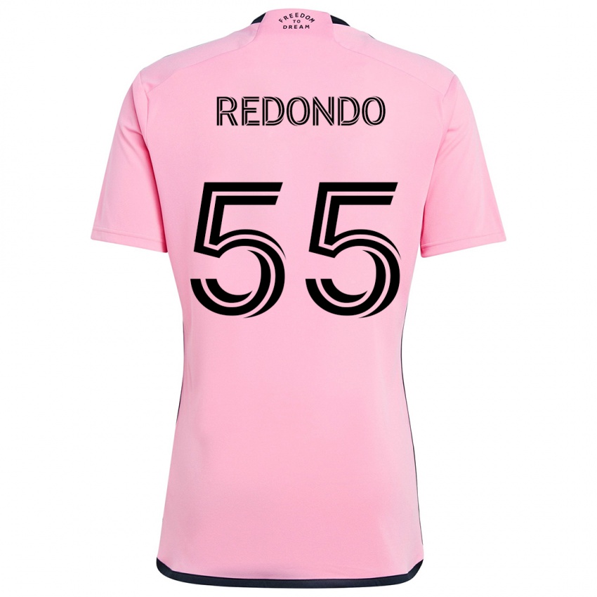 Børn Federico Redondo #55 Lyserød Hjemmebane Spillertrøjer 2024/25 Trøje T-Shirt