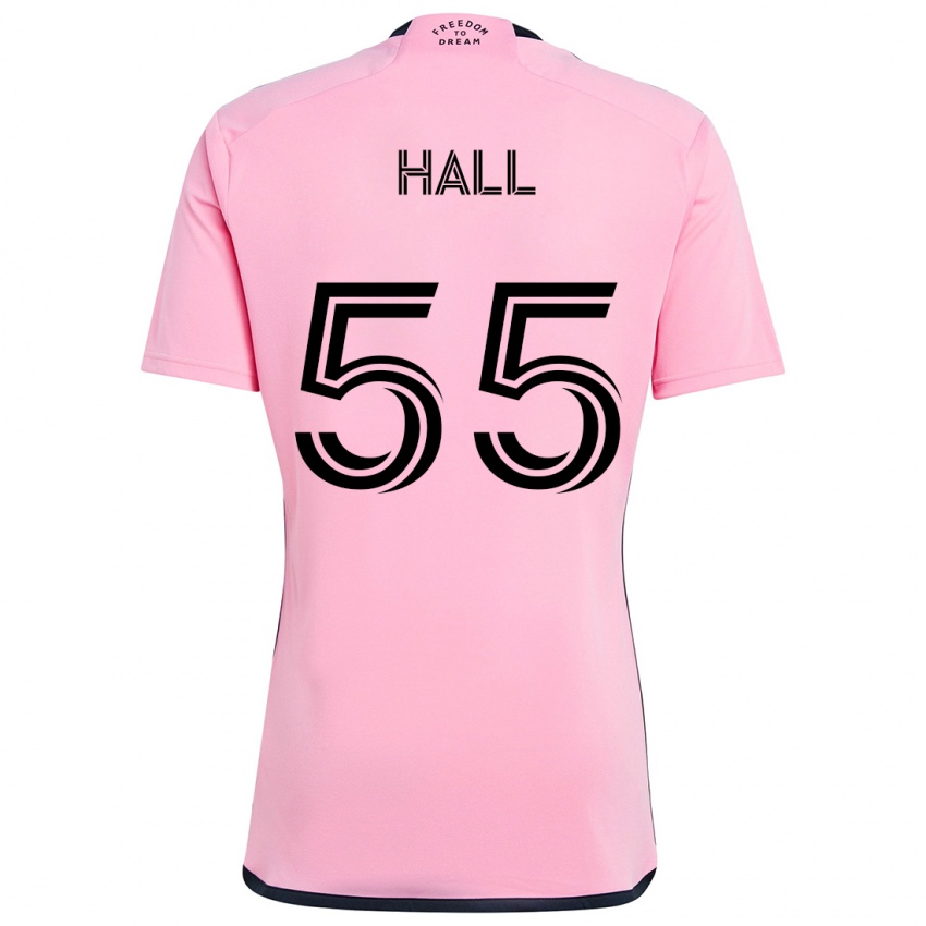 Børn Tyler Hall #55 Lyserød Hjemmebane Spillertrøjer 2024/25 Trøje T-Shirt