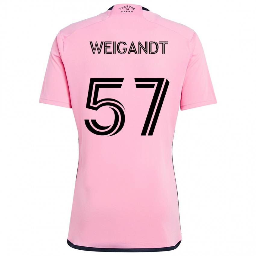 Børn Marcelo Weigandt #57 Lyserød Hjemmebane Spillertrøjer 2024/25 Trøje T-Shirt