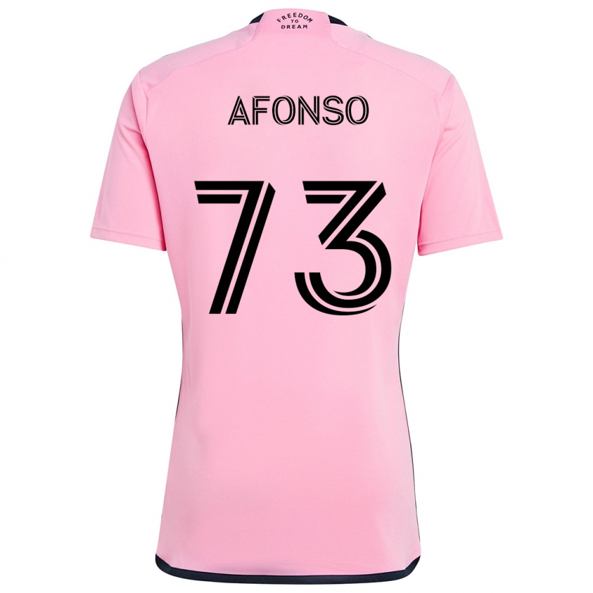 Børn Leo Afonso #73 Lyserød Hjemmebane Spillertrøjer 2024/25 Trøje T-Shirt