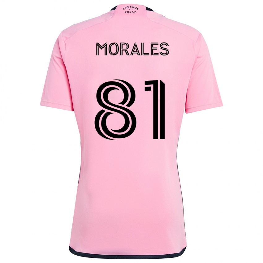 Børn Santiago Morales #81 Lyserød Hjemmebane Spillertrøjer 2024/25 Trøje T-Shirt