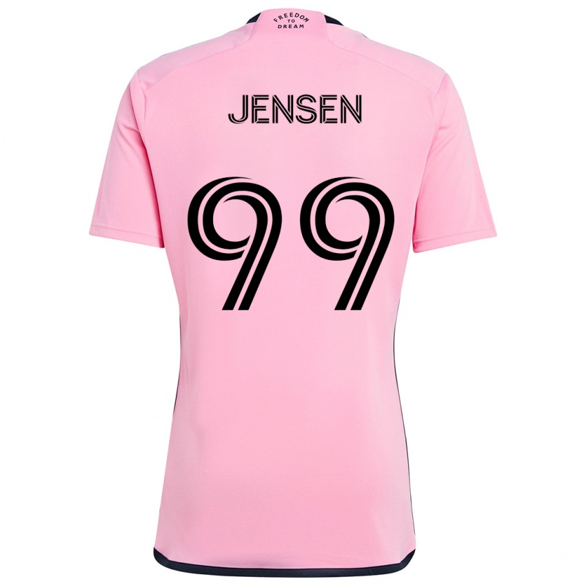 Børn Cole Jensen #99 Lyserød Hjemmebane Spillertrøjer 2024/25 Trøje T-Shirt