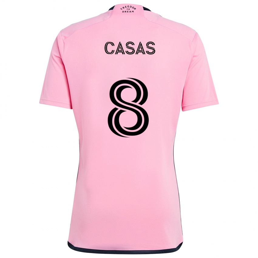 Børn Pep Casas #8 Lyserød Hjemmebane Spillertrøjer 2024/25 Trøje T-Shirt