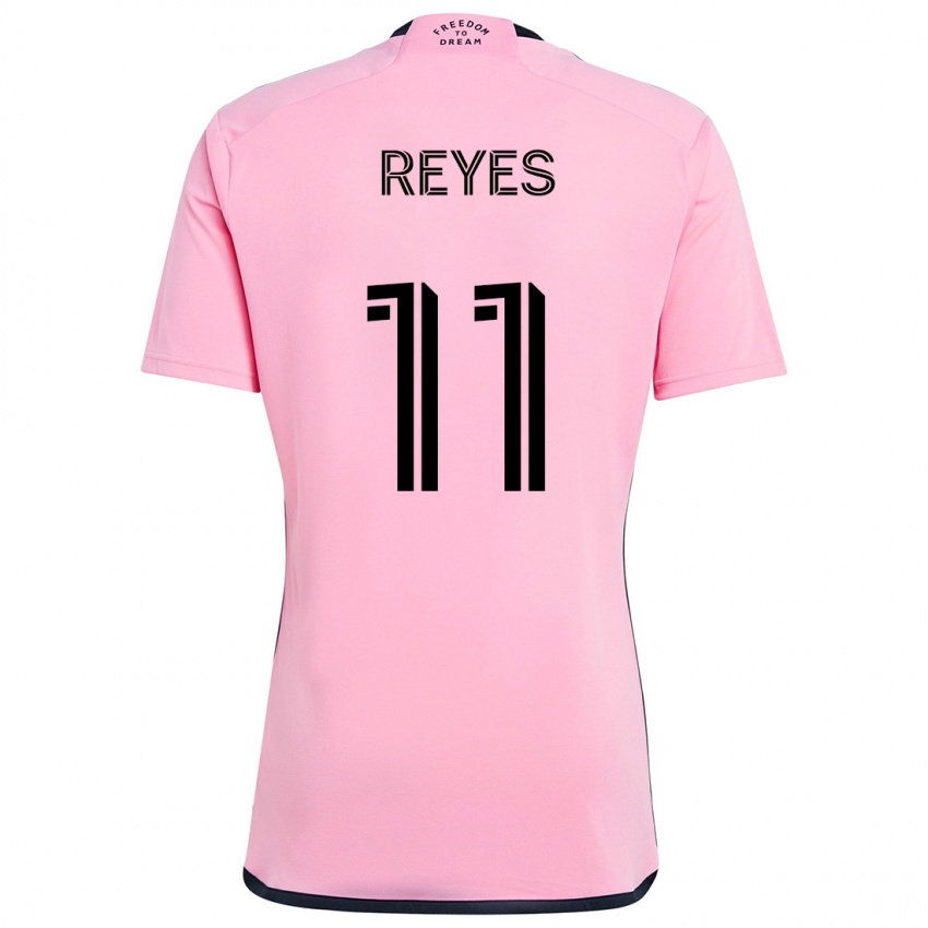 Børn Dairon Reyes #11 Lyserød Hjemmebane Spillertrøjer 2024/25 Trøje T-Shirt