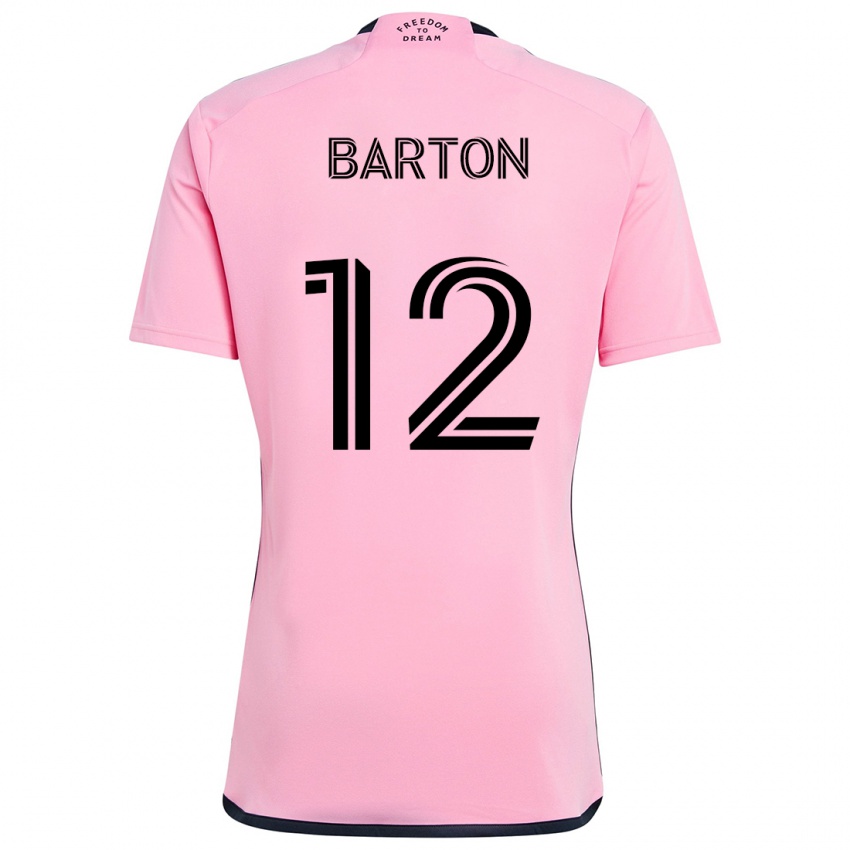 Børn Tye Barton #12 Lyserød Hjemmebane Spillertrøjer 2024/25 Trøje T-Shirt