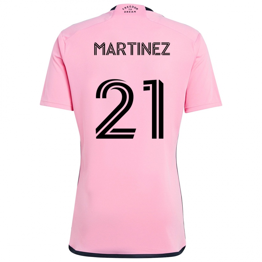 Børn Derrek Martinez #21 Lyserød Hjemmebane Spillertrøjer 2024/25 Trøje T-Shirt