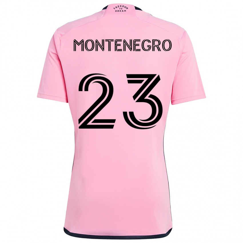 Børn Ricardo Montenegro #23 Lyserød Hjemmebane Spillertrøjer 2024/25 Trøje T-Shirt