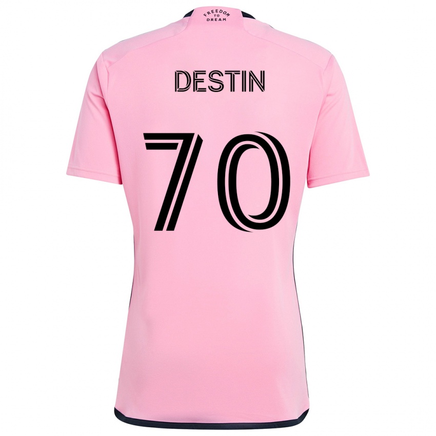 Børn Bryan Destin #70 Lyserød Hjemmebane Spillertrøjer 2024/25 Trøje T-Shirt