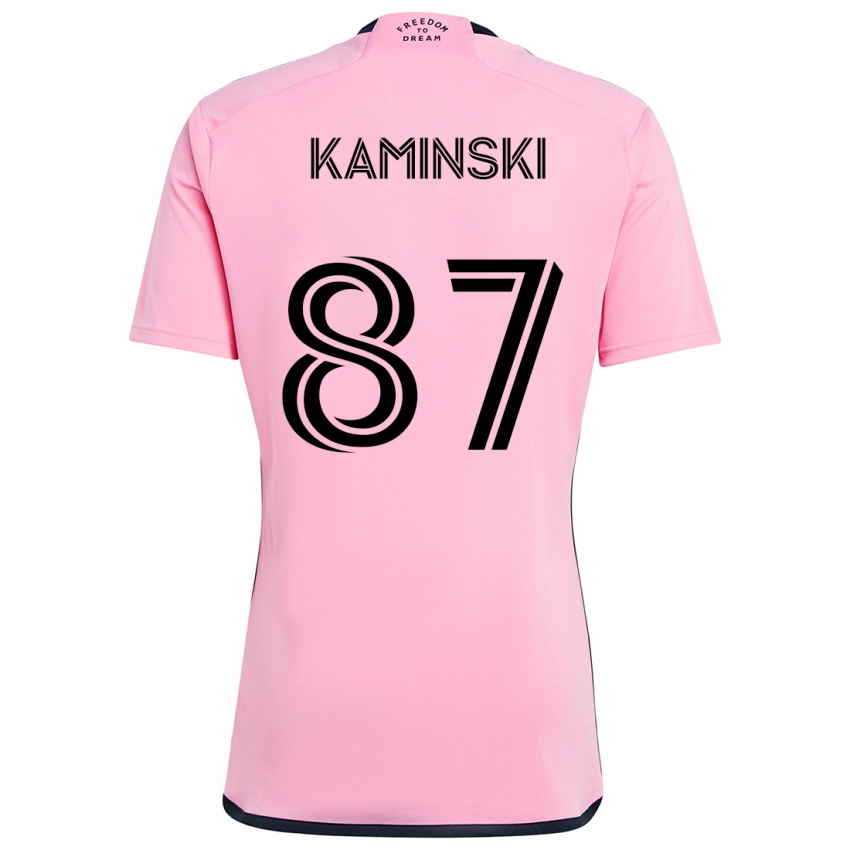 Børn Brett Kaminski #87 Lyserød Hjemmebane Spillertrøjer 2024/25 Trøje T-Shirt