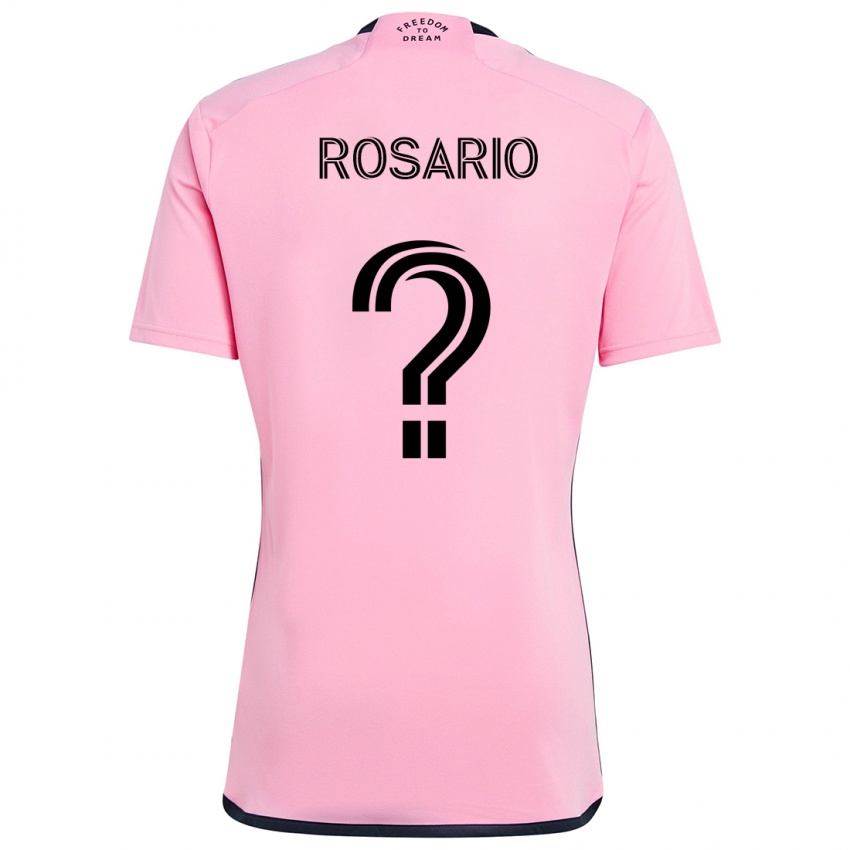 Børn Adrian Rosario #0 Lyserød Hjemmebane Spillertrøjer 2024/25 Trøje T-Shirt