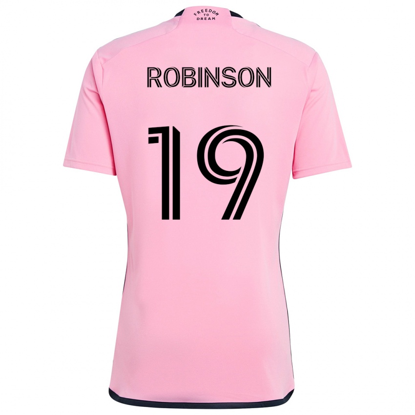 Børn Robbie Robinson #19 Lyserød Hjemmebane Spillertrøjer 2024/25 Trøje T-Shirt