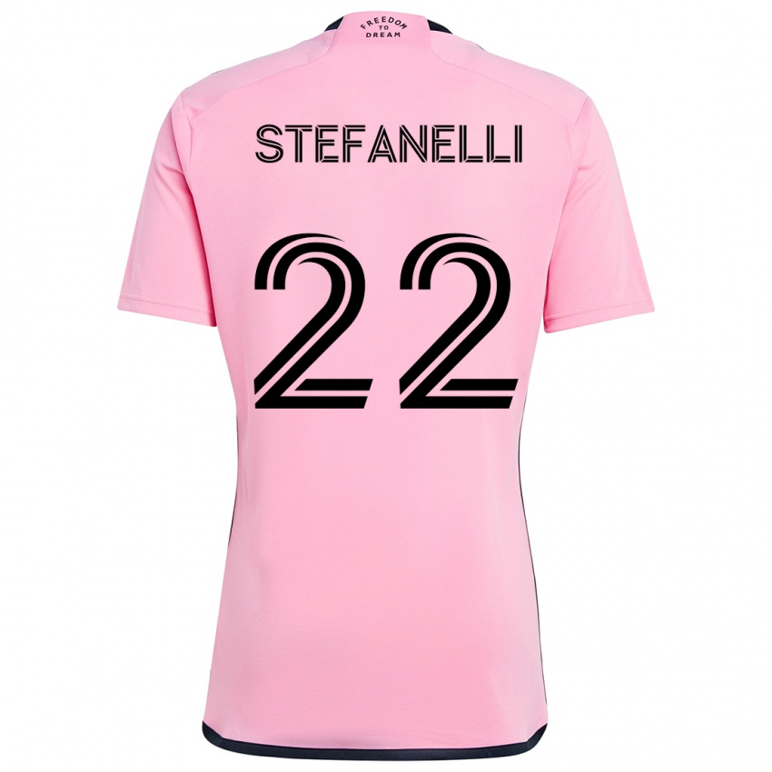 Børn Nicolás Stefanelli #22 Lyserød Hjemmebane Spillertrøjer 2024/25 Trøje T-Shirt