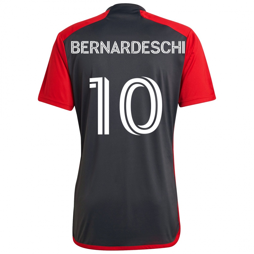 Børn Federico Bernardeschi #10 Grå Rød Hjemmebane Spillertrøjer 2024/25 Trøje T-Shirt