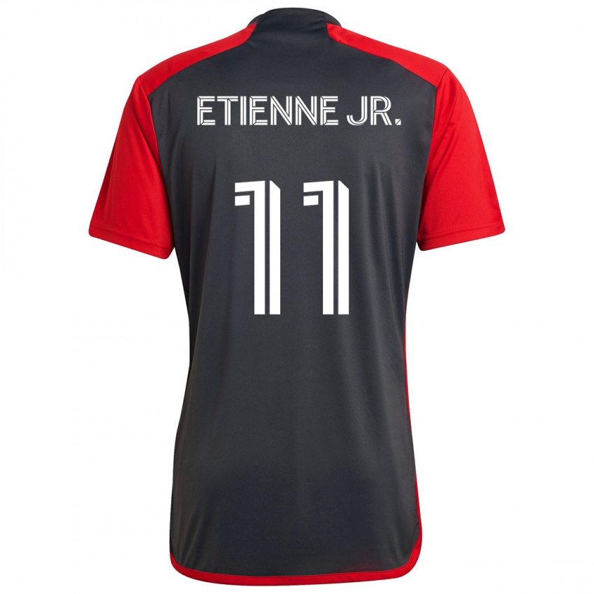 Børn Derrick Etienne Jr. #11 Grå Rød Hjemmebane Spillertrøjer 2024/25 Trøje T-Shirt