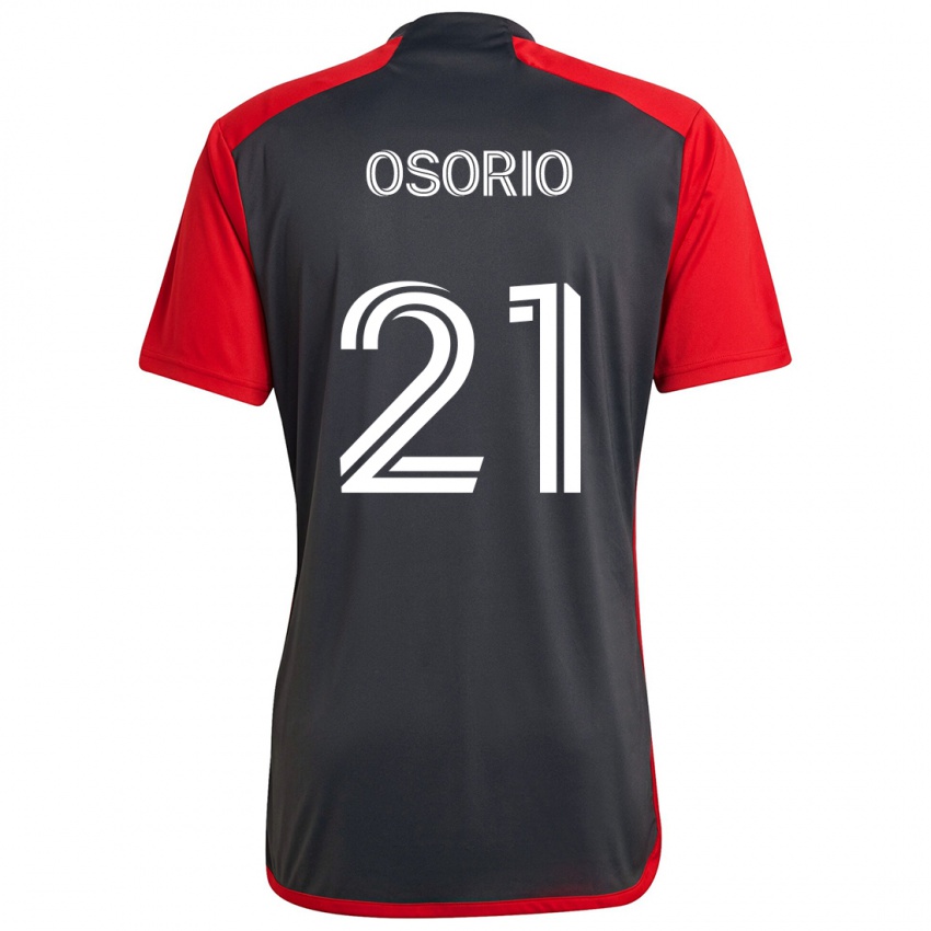 Børn Jonathan Osorio #21 Grå Rød Hjemmebane Spillertrøjer 2024/25 Trøje T-Shirt