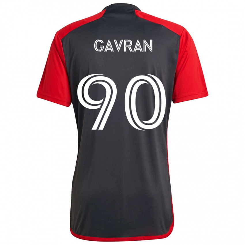 Børn Luka Gavran #90 Grå Rød Hjemmebane Spillertrøjer 2024/25 Trøje T-Shirt