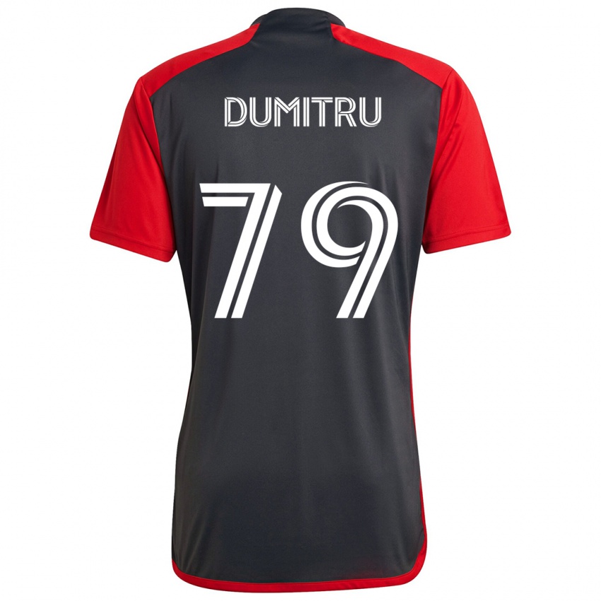 Børn Andrei Dumitru #79 Grå Rød Hjemmebane Spillertrøjer 2024/25 Trøje T-Shirt