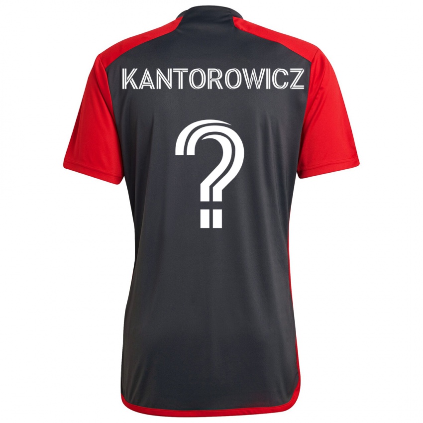 Børn Dominic Kantorowicz #0 Grå Rød Hjemmebane Spillertrøjer 2024/25 Trøje T-Shirt