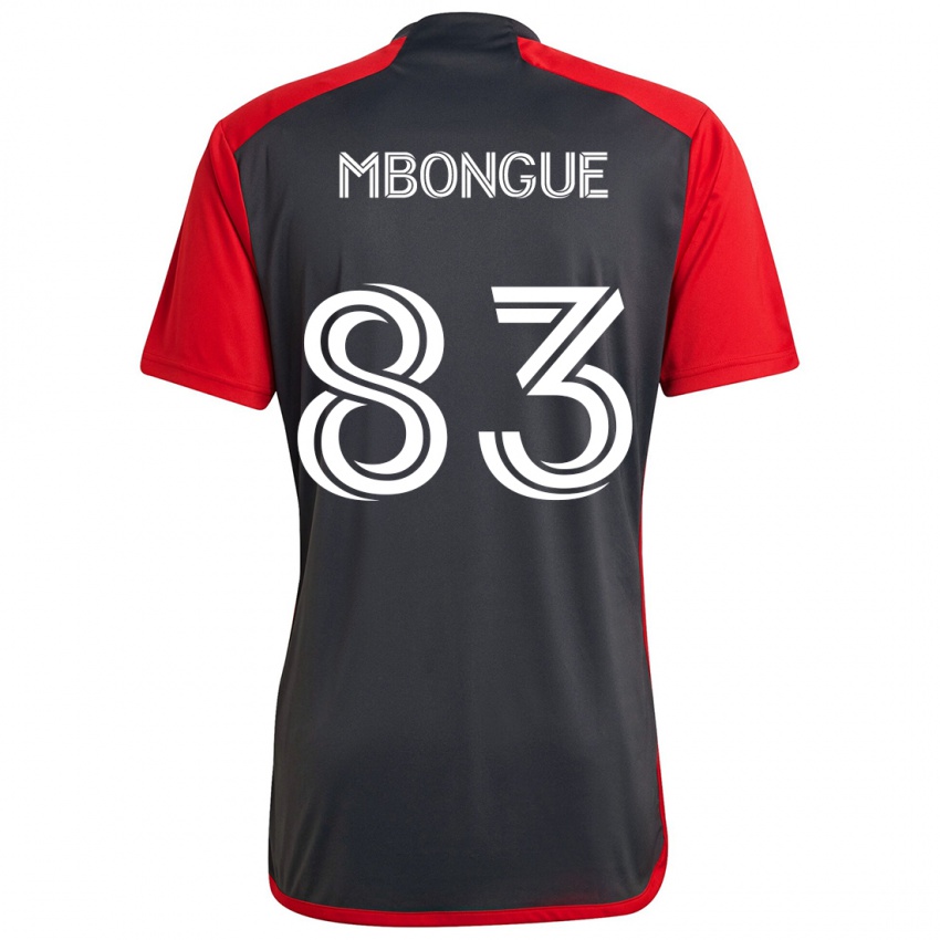 Børn Hugo Mbongue #83 Grå Rød Hjemmebane Spillertrøjer 2024/25 Trøje T-Shirt