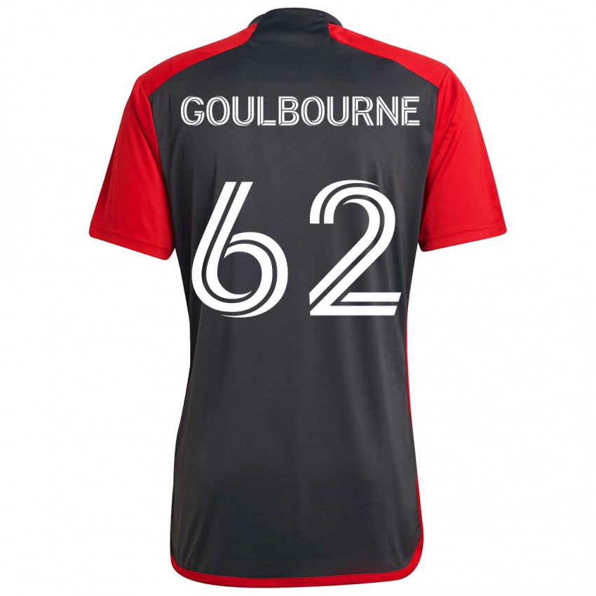 Børn Rohan Goulbourne #62 Grå Rød Hjemmebane Spillertrøjer 2024/25 Trøje T-Shirt