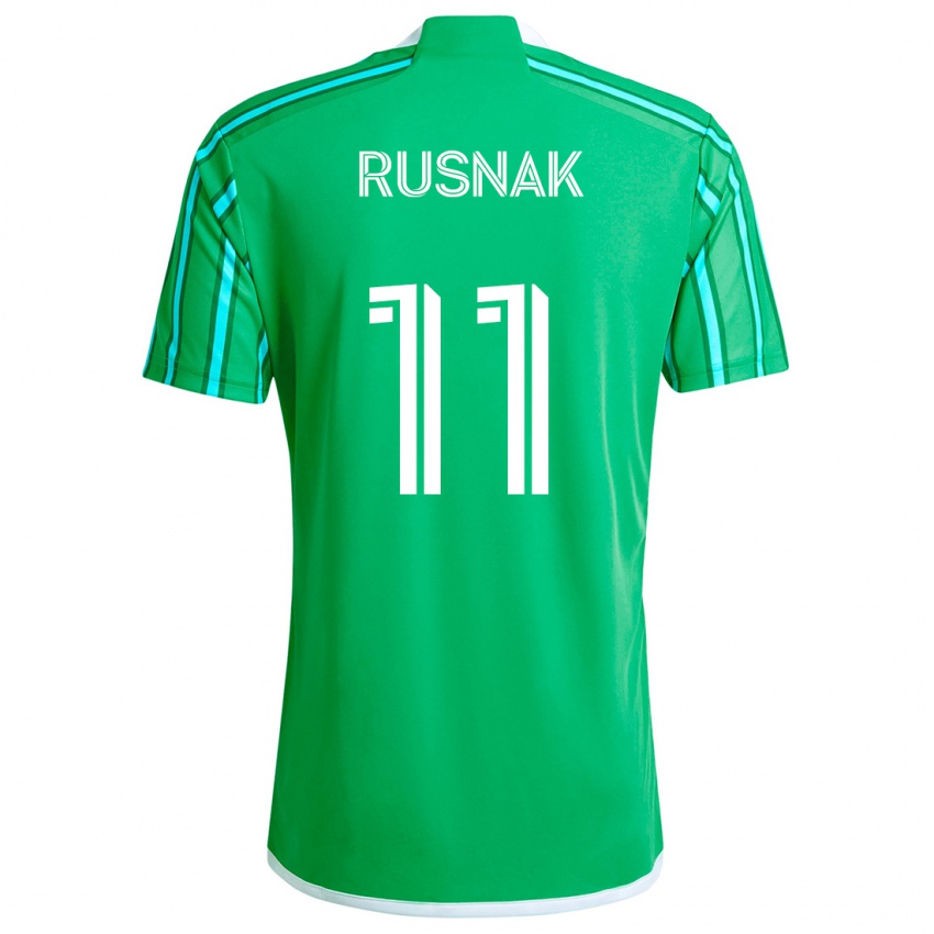 Børn Albert Rusnák #11 Grøn Hvid Hjemmebane Spillertrøjer 2024/25 Trøje T-Shirt