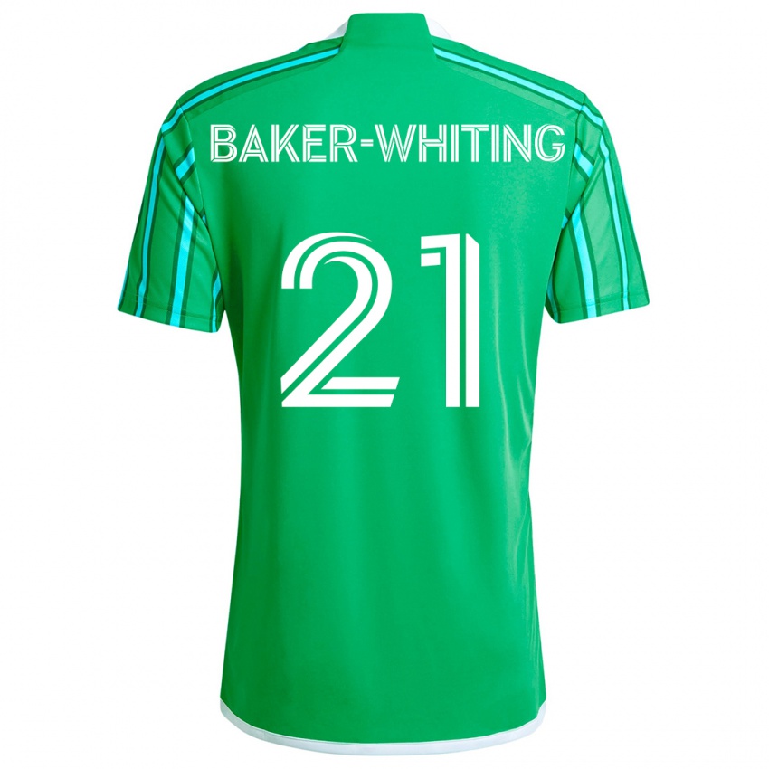 Børn Reed Baker-Whiting #21 Grøn Hvid Hjemmebane Spillertrøjer 2024/25 Trøje T-Shirt