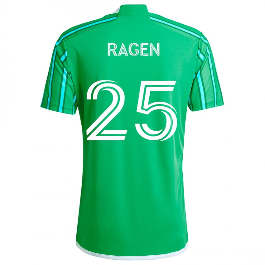 Børn Jackson Ragen #25 Grøn Hvid Hjemmebane Spillertrøjer 2024/25 Trøje T-Shirt