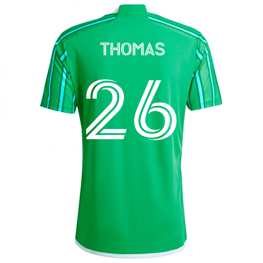 Børn Andrew Thomas #26 Grøn Hvid Hjemmebane Spillertrøjer 2024/25 Trøje T-Shirt